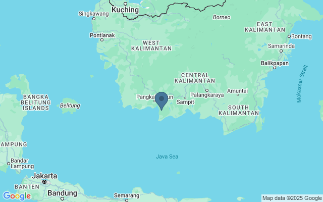 Kaart met locatie Tanjung Puting National Park